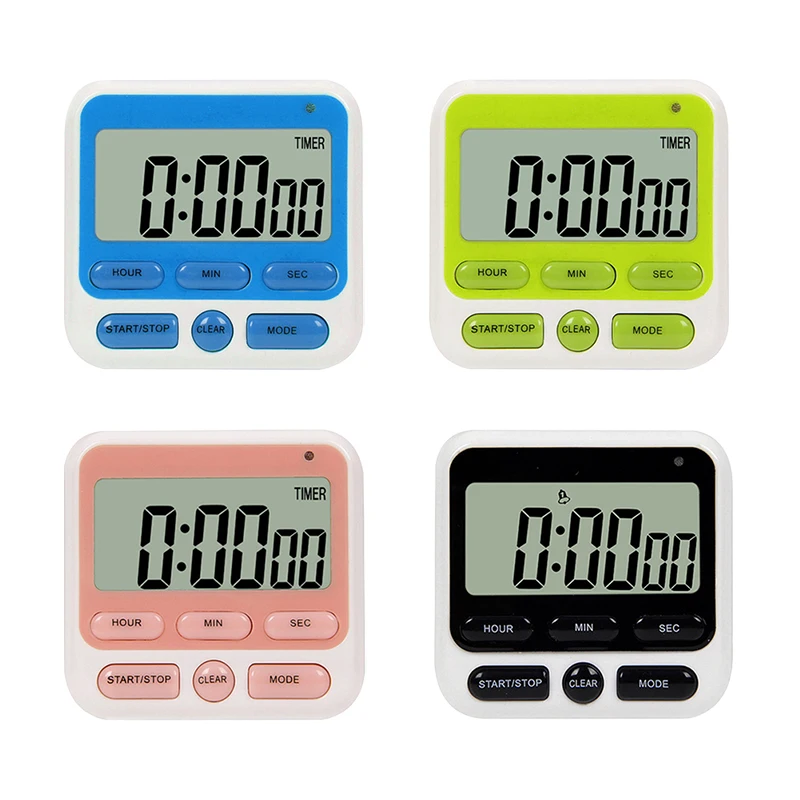 

Kitchen Digital Screen Timer Large Display Digital Timer Square Cooking Count Up Countdown Alarm Clock Sleep Stopwatch Clock