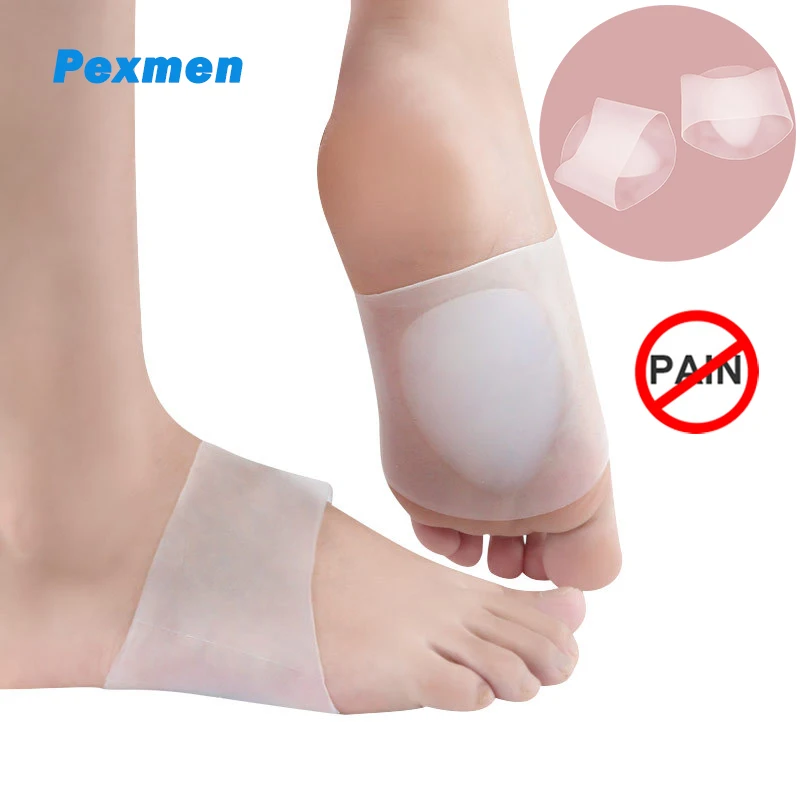 

Pexmen 2Pcs/Pair Arch Support Sleeves Shoe Insert Gel Set for Plantar Fasciitis Flat Feet Pain Relief Brace Foot Care Tool