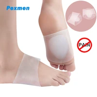 pexmen 2pcspair arch support sleeves shoe insert gel set for plantar fasciitis flat feet pain relief brace foot care tool