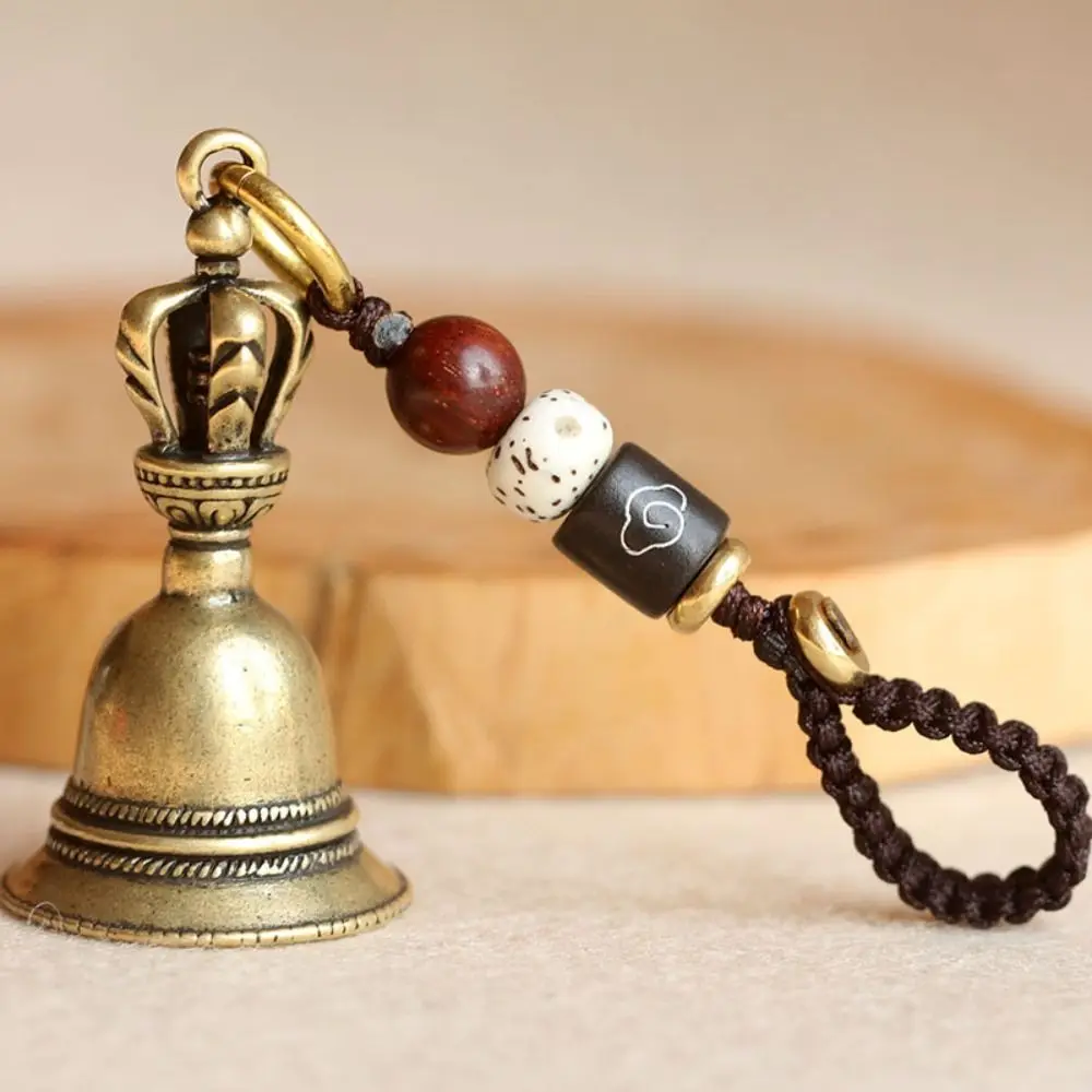 

1PC Vintage Copper Bell Wind Chimes Brass Craft Die Cast Falling Wind Chimes Decoration Car Pendant Brass Bell Home Decoration