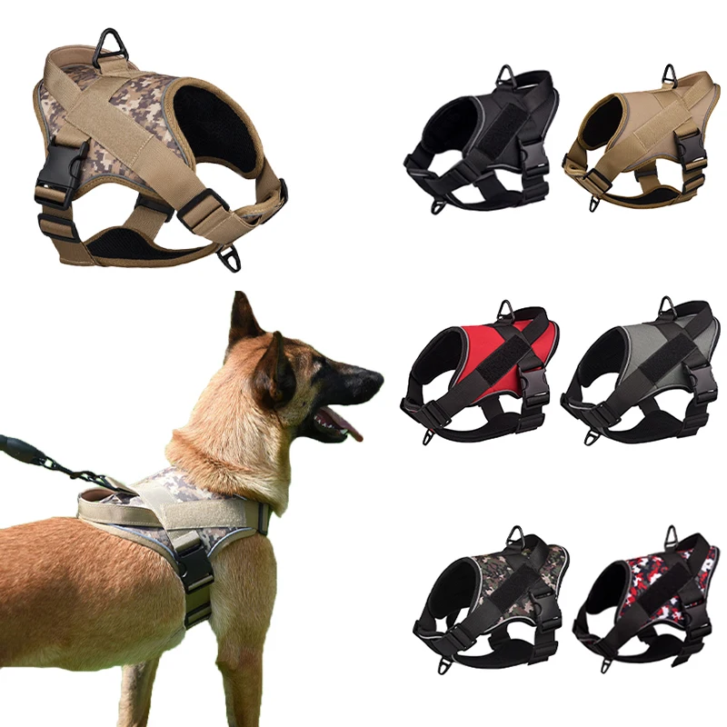 

Тактический светоотражающий жилет для собак K9, нагрудный ремень для средних и больших питомцев, товары для дрессировки собак Лабрадора, овчарки