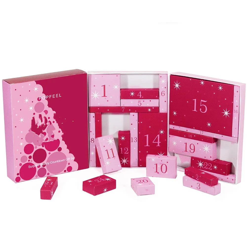 Адвент-календарь для макияжа на 2024 красоты год 24 в индивидуальной упаковке и