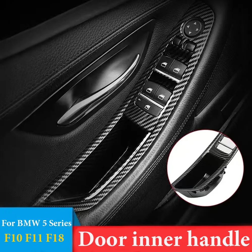 ABS карбон/бллак/Мока/бежевый для BMW 5 серии F10 F11 F18 520 523 525 528 LHD интерьерная дверная ручка