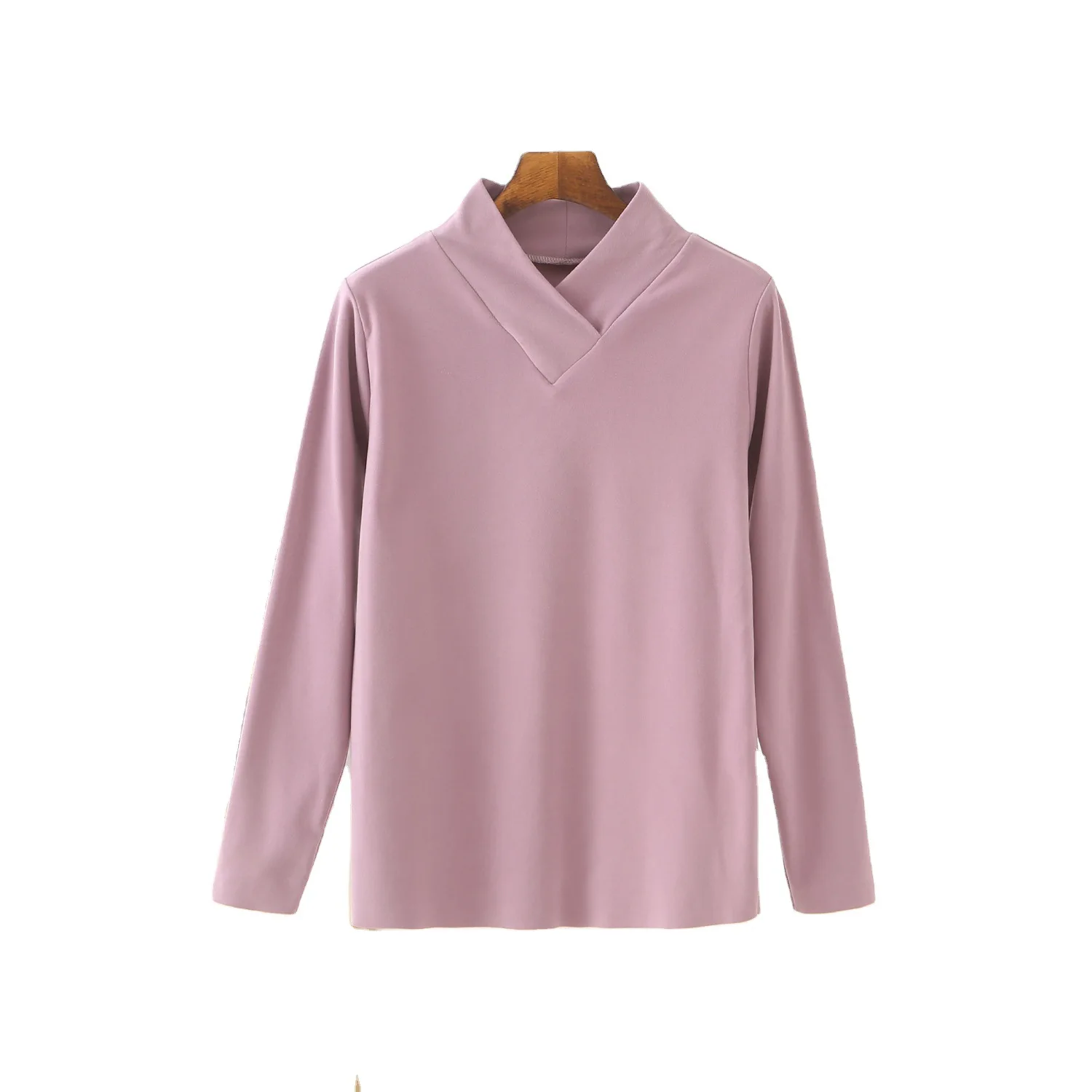 Warm Undershirt Clothing Thermal V-neck Autumn Winter Underwear Women Viscose Bottoming Shirt Simple Soft Casual Outing Wearing