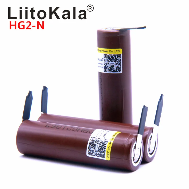 

NEWCE Hot LiitoKala HG2 18650 3000mah High power discharge Rechargeable battery power high discharge,30A large current+DIY nicke
