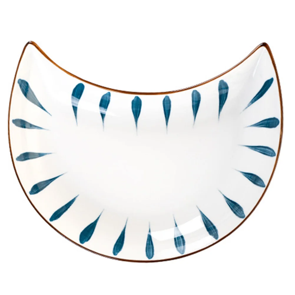 

Plate Dish Ceramic Appetizer Salad Tray Fruit Plates Platter Serving Display Dishes Trinket Porcelain Containervegetable Dessert