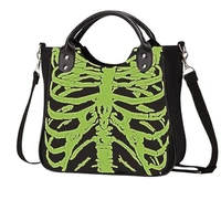 new luminous gothic skeleton bones skulls bags rock designer female casual totes women punk bags fashion handbag