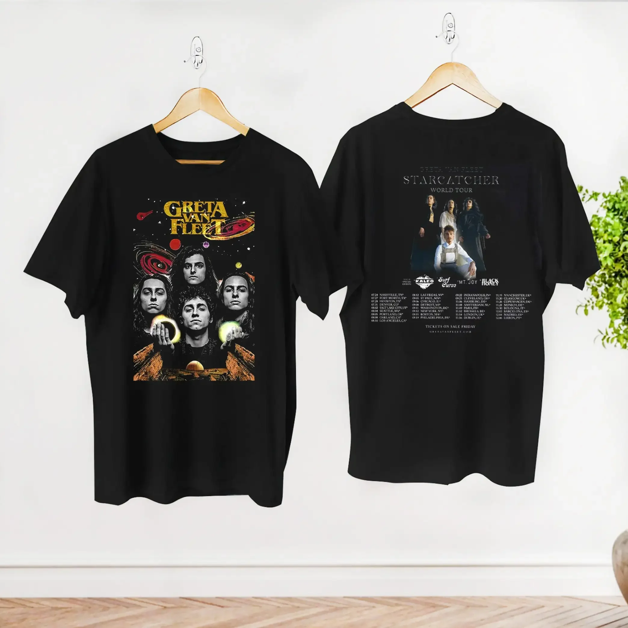 Рубашка Рок-группы Greta Van Fleet футболка Starcatcher World Tour 2023