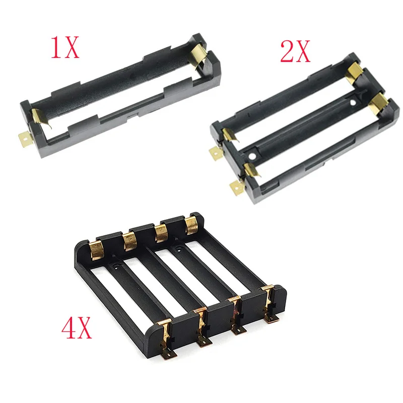 

2022 Hot sell Diy 1x 2x 4x 18650 Series Batteries Holder Box Storage Case SMT SMD 18650 Holder