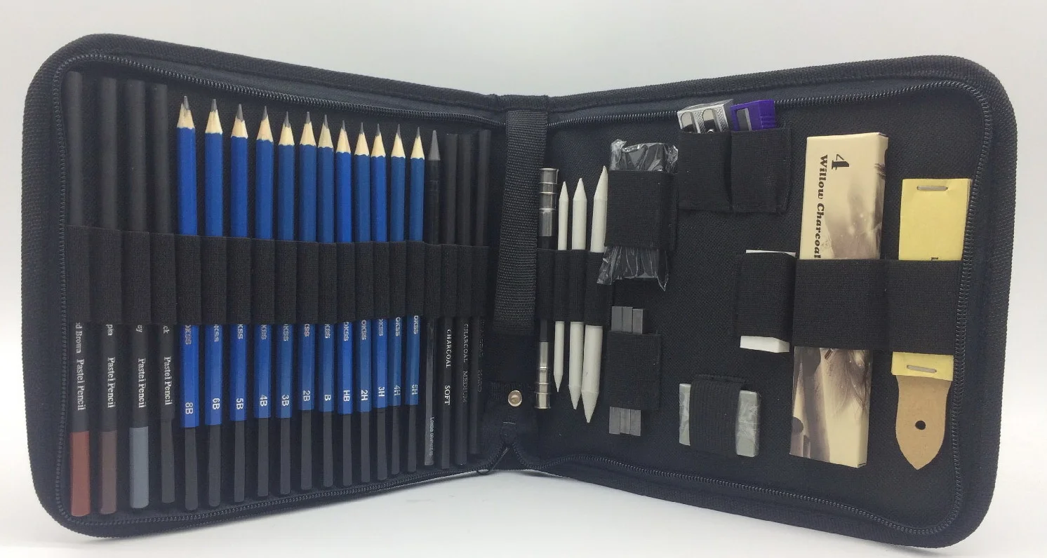 

Новинка 40 шт. Набор цветных карандашей и оформлений для рисования набор инструментов для рисования акварельный металлический масляный кар...