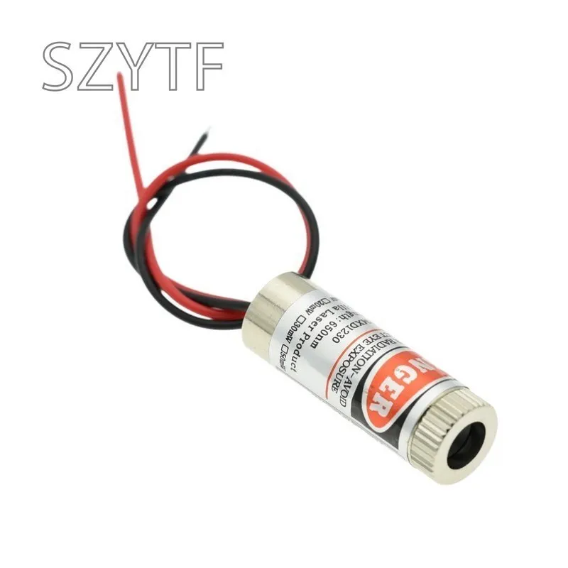 Головка лазерного модуля 650 нм 5 МВт с красной точкой/линией/крестом стеклянная