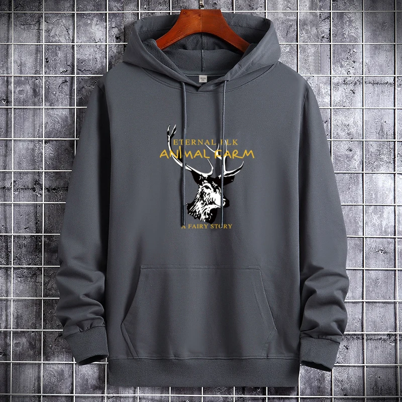 

Толстовка мужская с капюшоном, фланелевая хлопковая кофта оверсайз, одежда в стиле аниме, Осень-зима