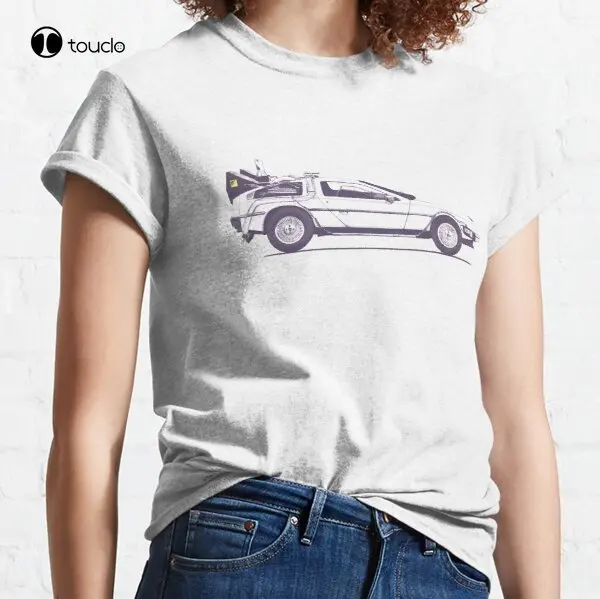 

Delorean Back To The Future Classic T-Shirt Tee Shirt Custom Aldult Teen Unisex Digital Printing Fashion Funny New Xs-5Xl