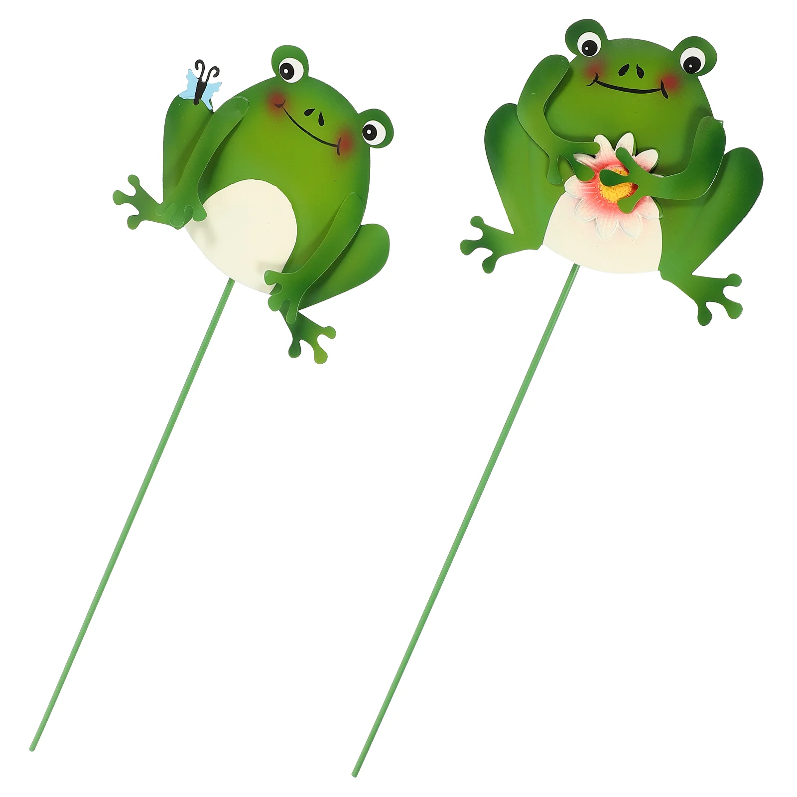 

2pcs Frogs Garden Stakes Decorations Metal Frogs Stakes Garden Frogs Decorations
