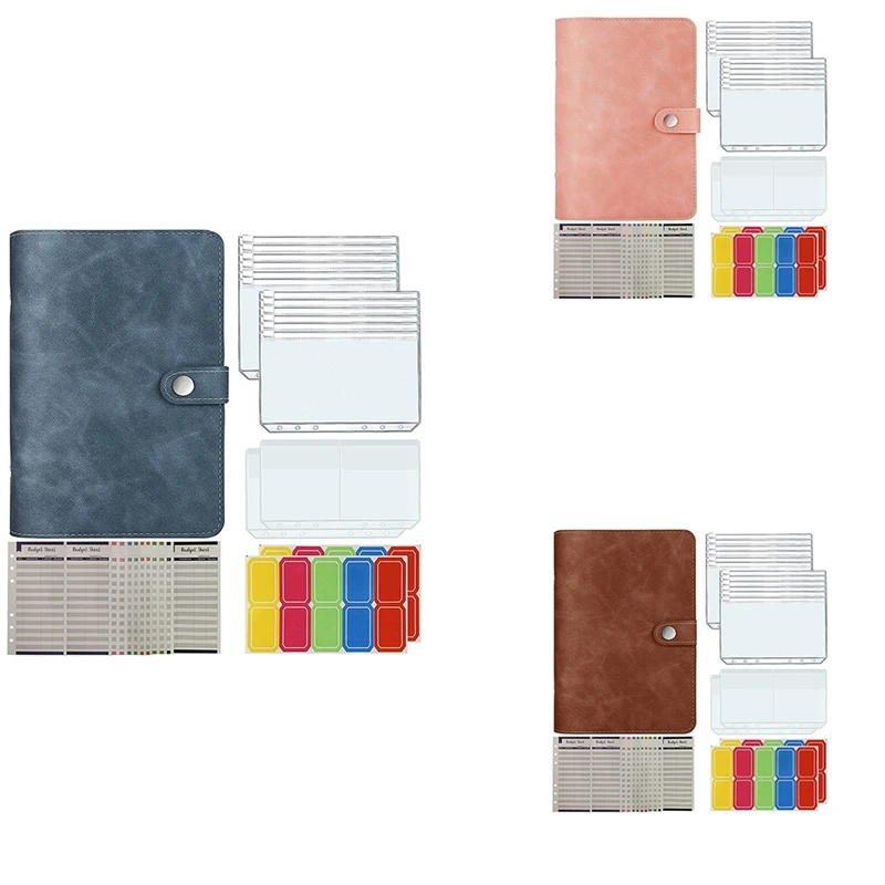 

29PCS A6 Budget Planner Organizer Budget Binder With Cash Envelopes,Money Saving Binder With Pouches