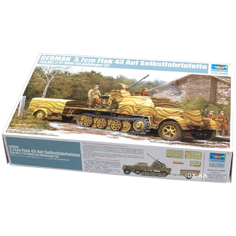 Trumpeter 01527 1/35 Немецкий 37-миллиметровый Flak 43 Sd. KFZ. 7/2 полутрековый самоходный