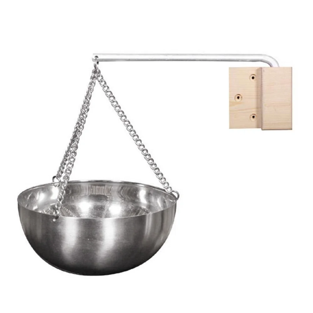 

Sauna Spa Practical Aromatherapy Oil Cup Bowl Holder Fragrance Hanging Sturdy Diffuser Round With Chain Stainless Steel