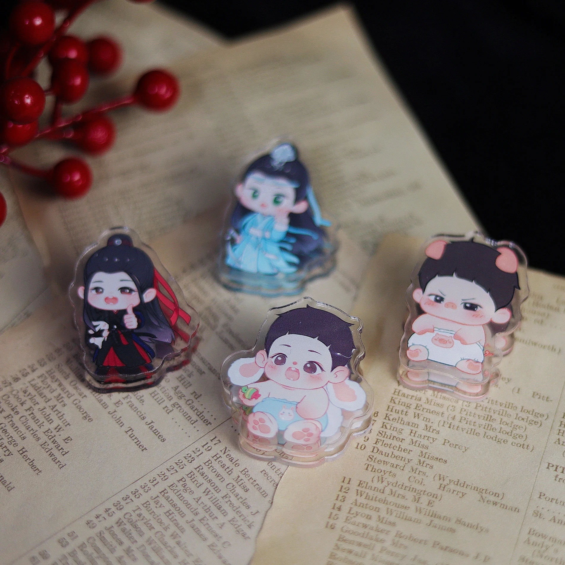 

Акриловые канцелярские принадлежности из аниме «неразобранный Ван ибо Сяо Чжань МО дао ЗУ Ши», зажим из полипропилена, мультяшный персонаж для студентов, пары, косплей, Декор, подарок BL