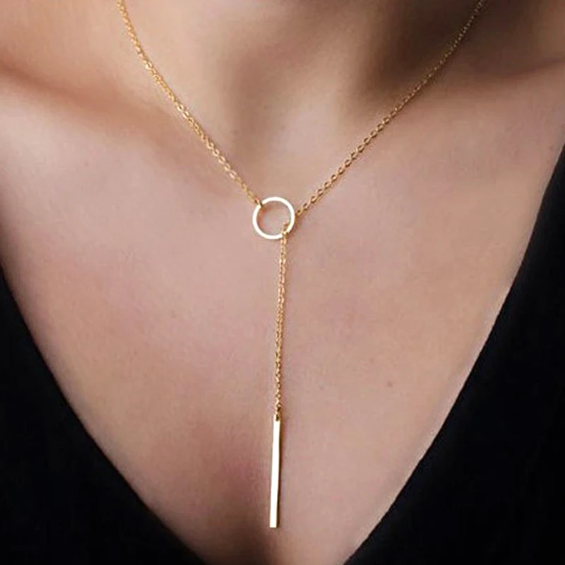 

Aesthetic Stainless Steel Necklaces for Women Korean Pendant Gold Choker Necklace for Woman Fashion Jewelry