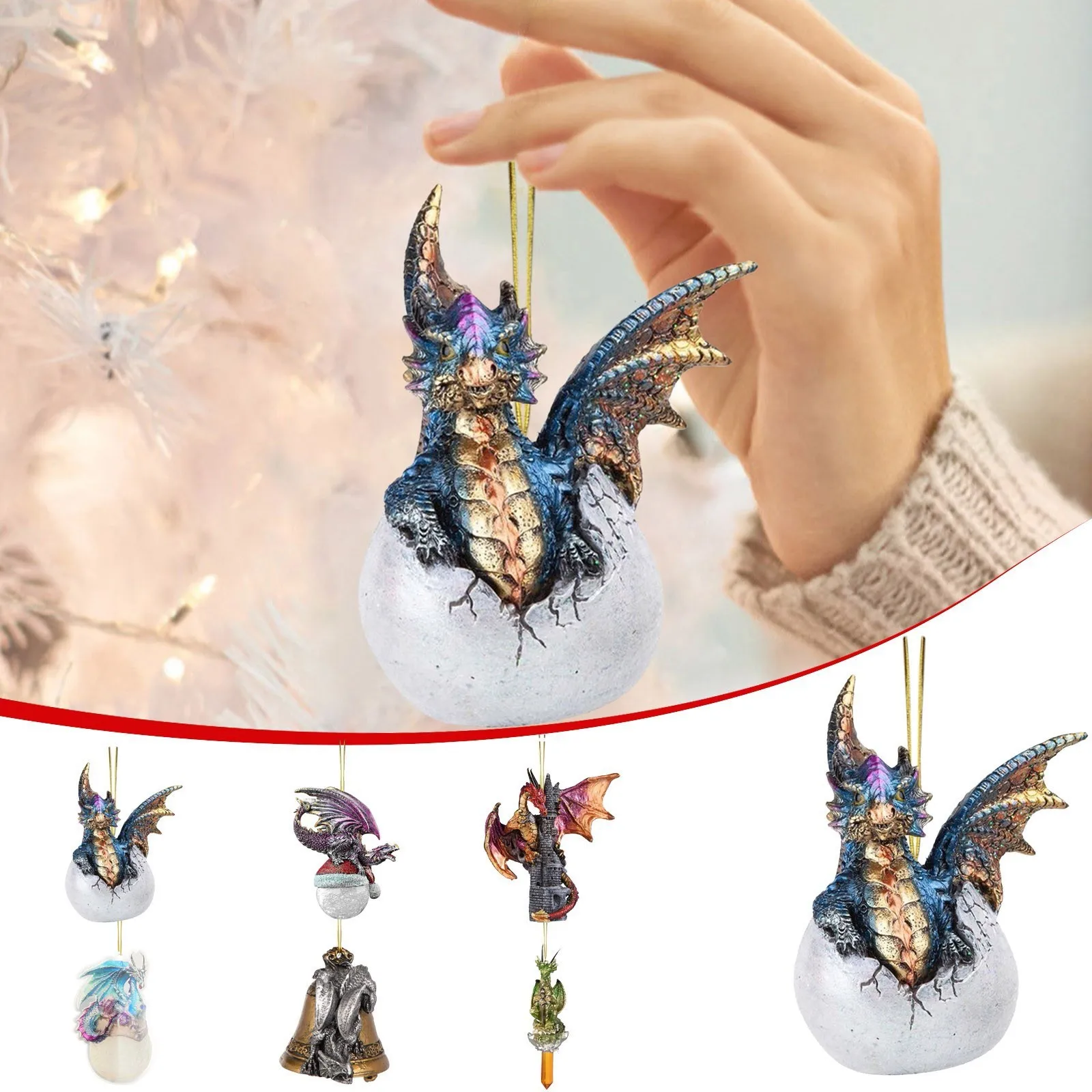 

Christmas Dragon Ornaments Holiday Dinosaur Pendantd Decorations Xmas Tree Hanging Pendant Navidad 2023 Home Car Decor Kid Gift