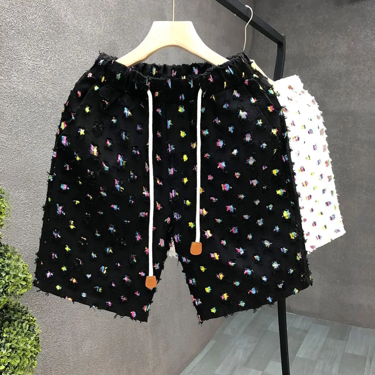 Летние тонкие джинсовые шорты мужские модные брендовые повседневные уличные