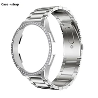 metal strapprotective case band for samsung galaxy watch 4 classic 46mm 42mmwatch4 44mm 40mm band metal buckle wriststrap