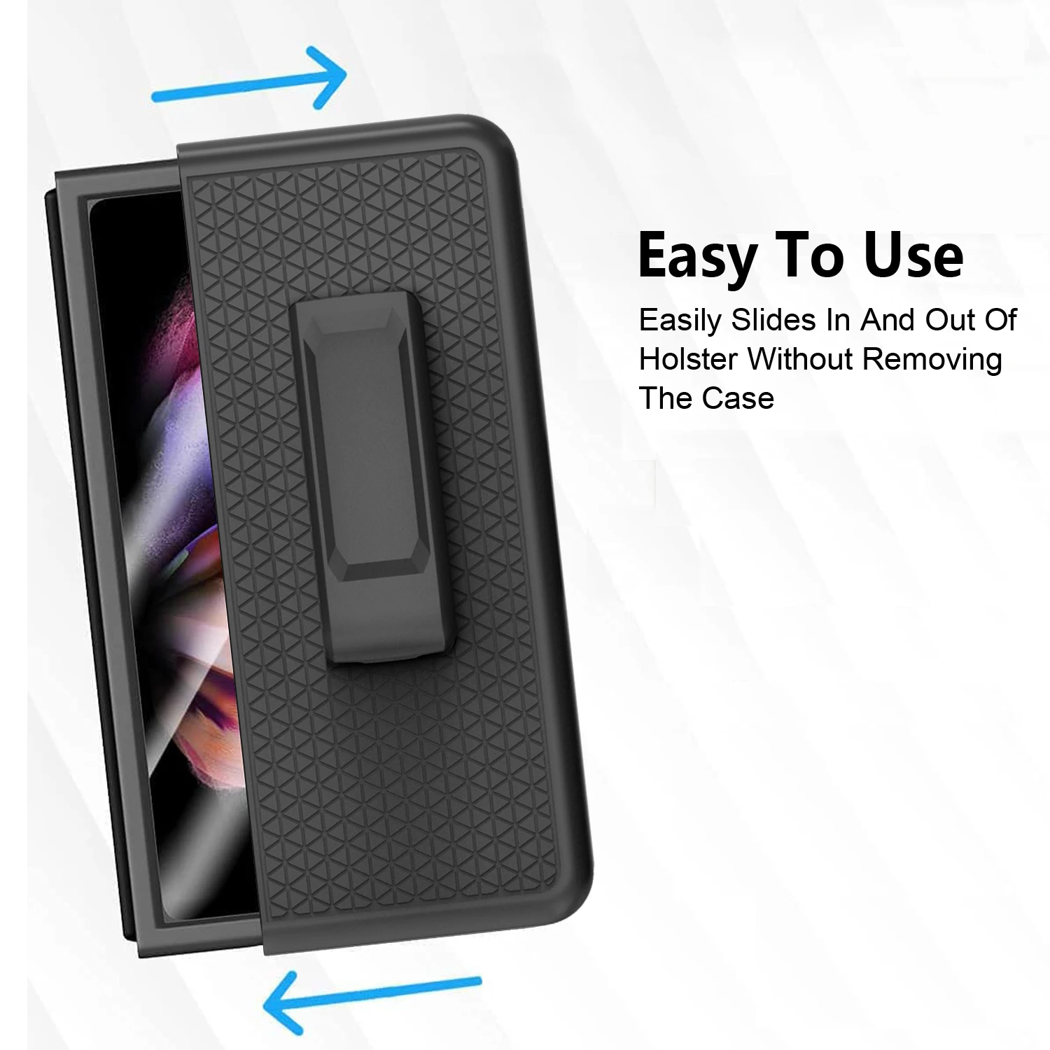 

Case for Samsung Z Fold3 Multifunctional Outdoor Anti-fall Shell Phone Holder Function Belt Clip Phone Case for Galaxy Z Fold3