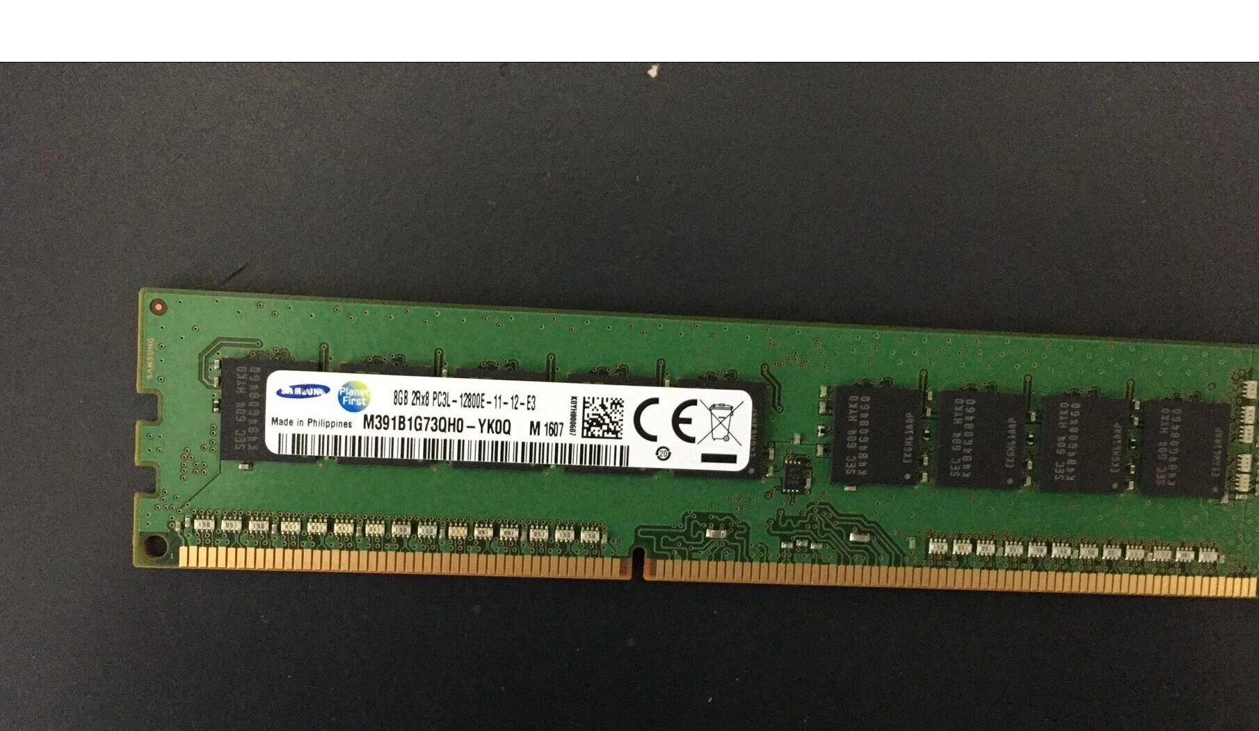 

RAM 8G PC3L 12800E M391B1G73QH0-YK0 Memory UDIMM 1600 Pure ECC