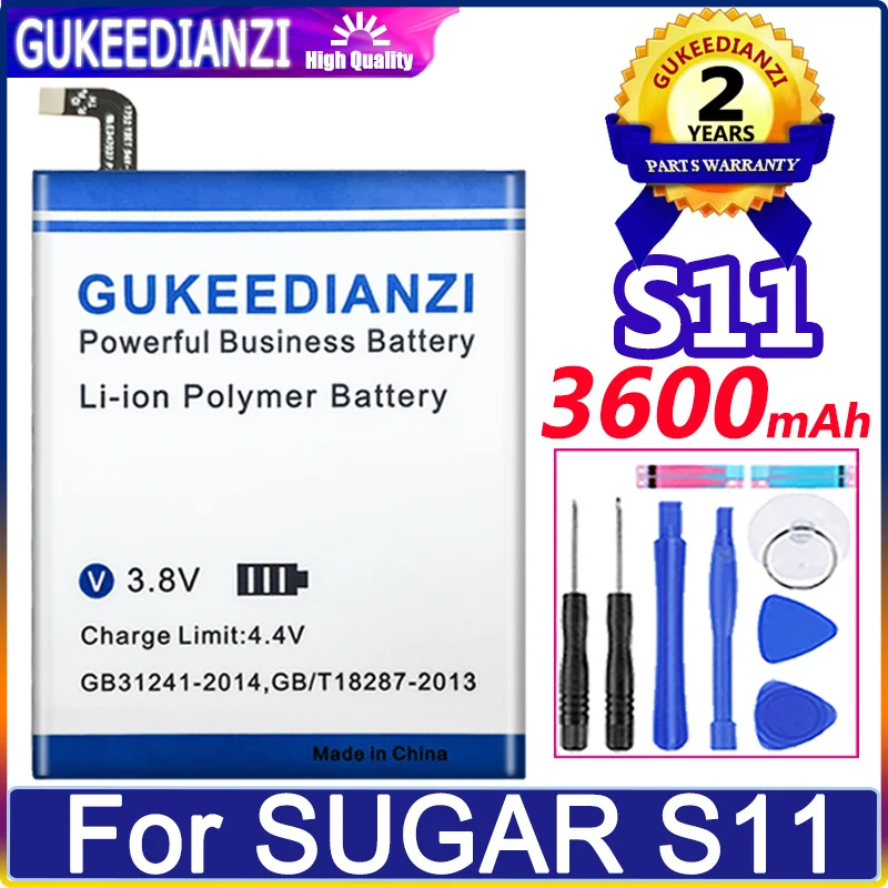 

GUKEEDIANZI Battery 3600mAh For SUGAR S11 Mobile Phone Bateria