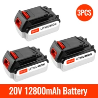 100 new original 20v 12800mah li ion rechargeable battery power tool replacement battery for black decker lb20 lbx20 lbxr20