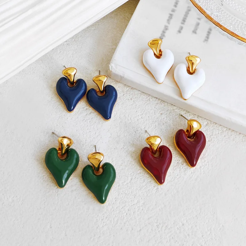 

Темпераментные ретро серьги-капли в гонконгском стиле, простые медные новые серьги