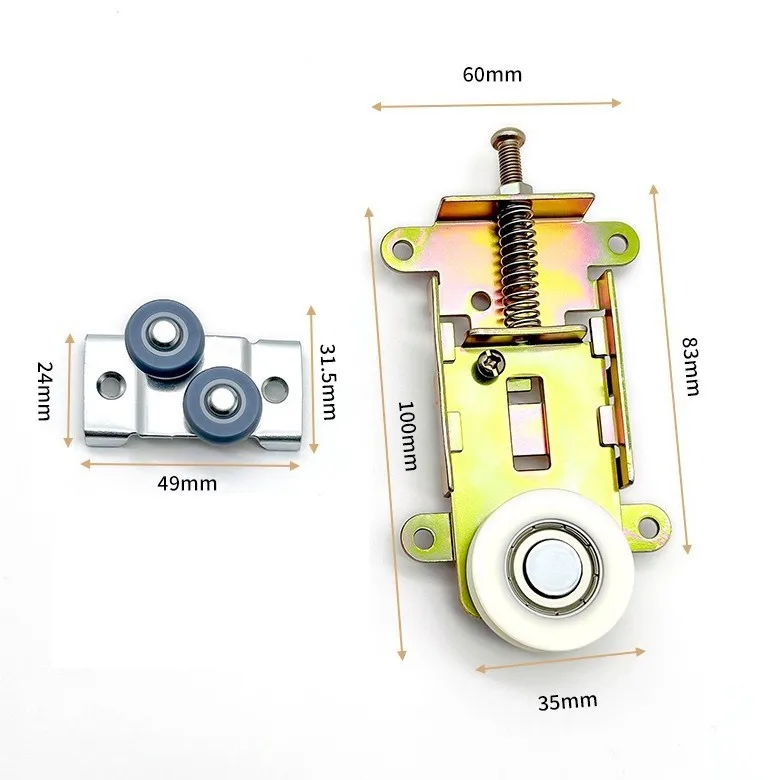 

Бесшумный ролик для дверей гардероба, оцинкованный, износостойкий, профессиональный ролик для раздвижных дверей шкафа, ролик с высоким подшипником