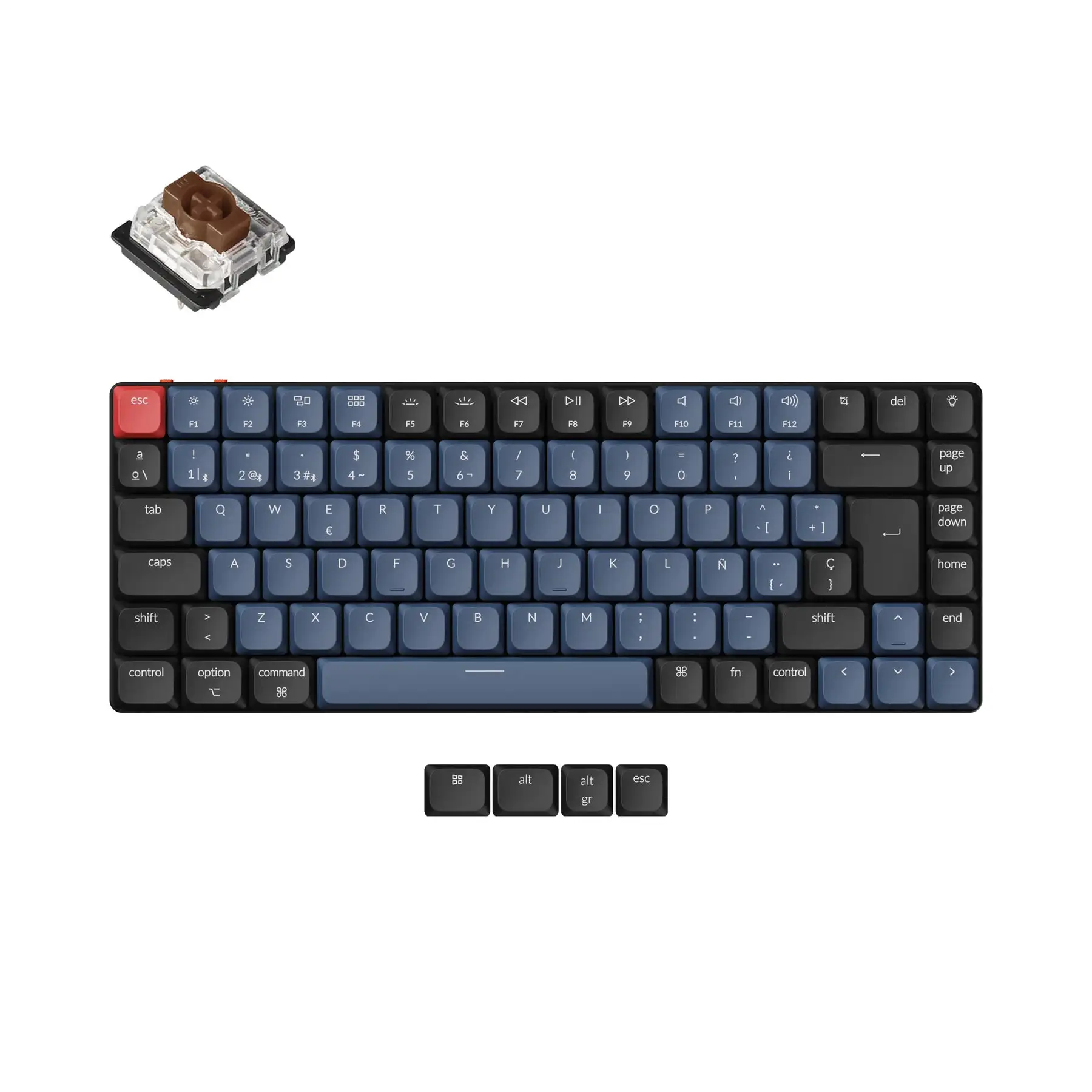 Клавиатура Keychron K3 Pro QMK/VIA Беспроводная механическая, колпачки клавиш ABS с раскладкой ISO, RGB подсветка, переключатель Gateron с горячей заменой