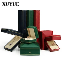 new jewelry props high end pu leather jewelry box ring bracelet jewelry proposal packaging box portable jewelry storage