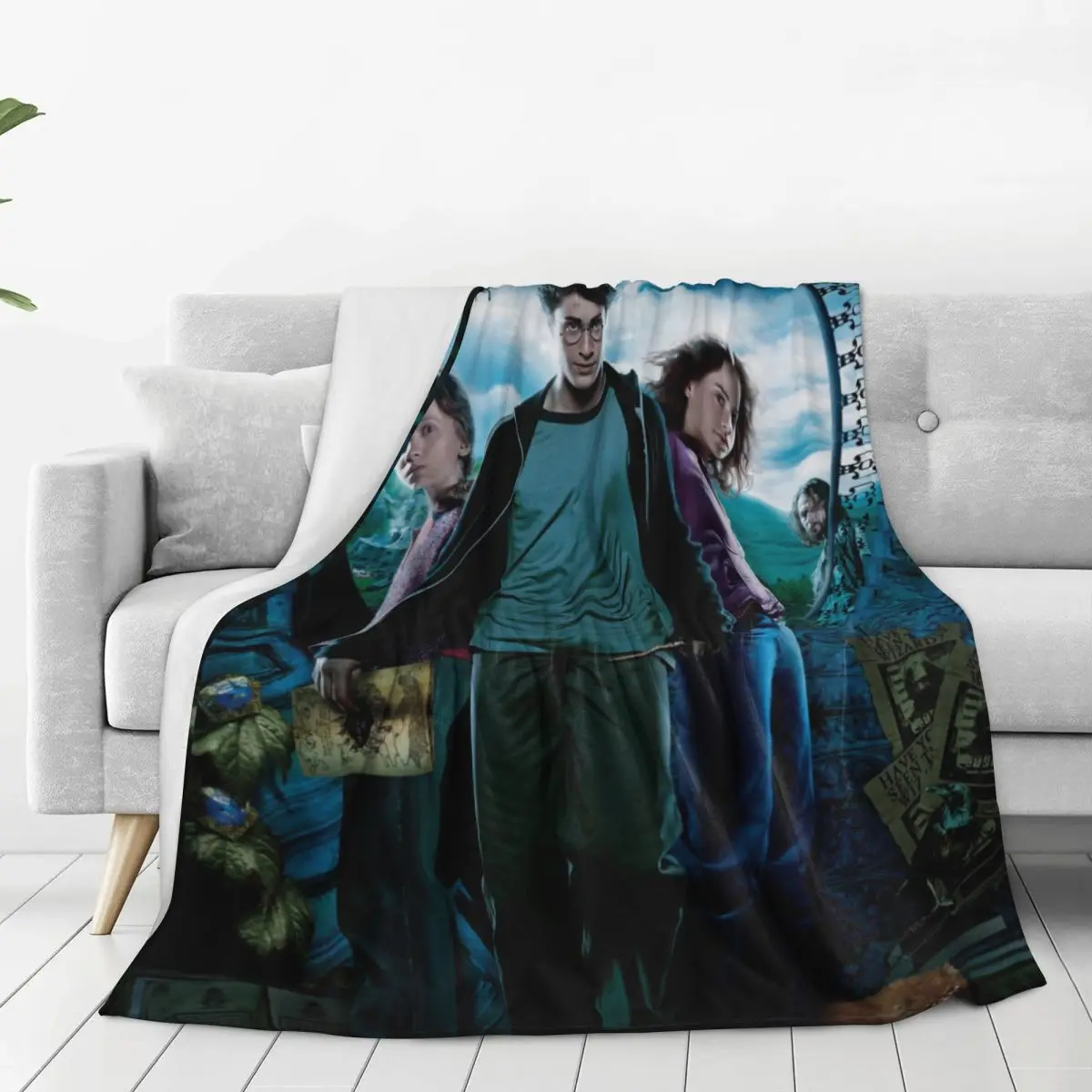 The Prisoner Of Azkaban Blanket Harryed Pottered Decorative Flannel Throw Super Warm Quality Bedspread Birthday Present