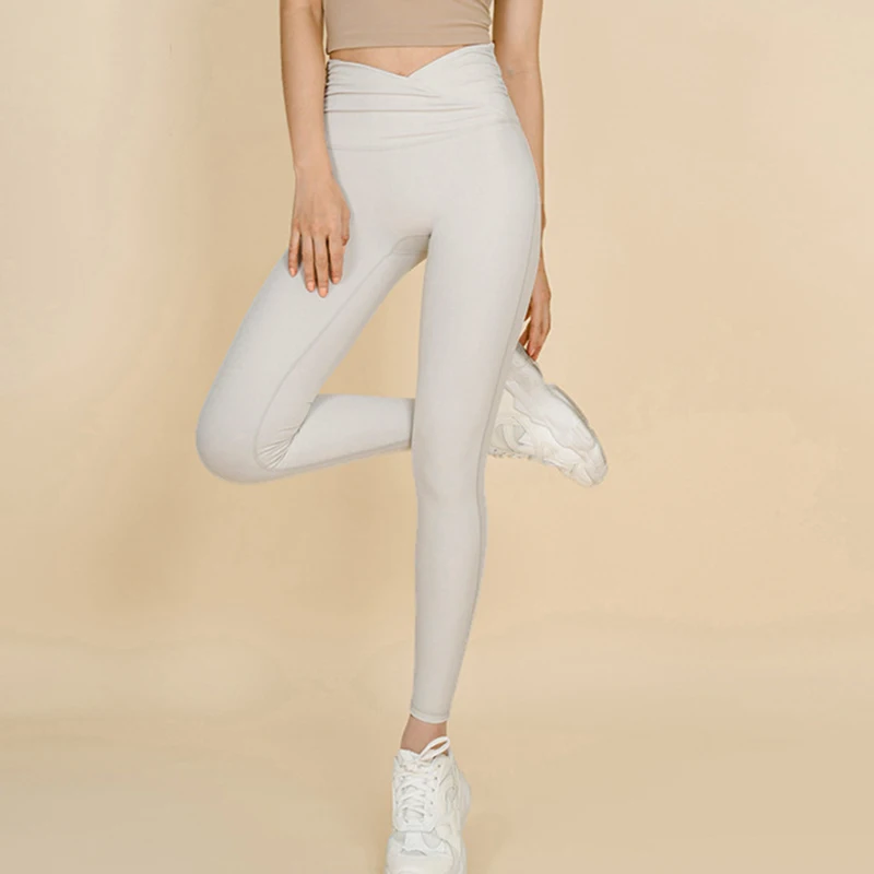 Leisure Pants Moisture Wicking Running Sports And Leisure Yoga Pants Women's Outdoor Sports Pants Stretch Tights