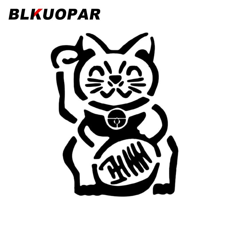 

BLKUOPAR Lucky Cat Car Stickers Animal Decal Graphics Personality Die Cut Laptop Bumper Refrigerator Windshield Trunk Car Lable