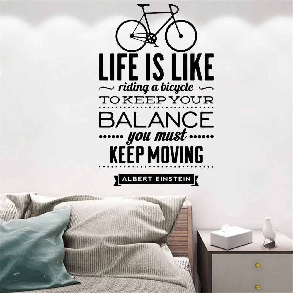 

Настенная наклейка "Жизнь как езда на велосипеде", ПВХ