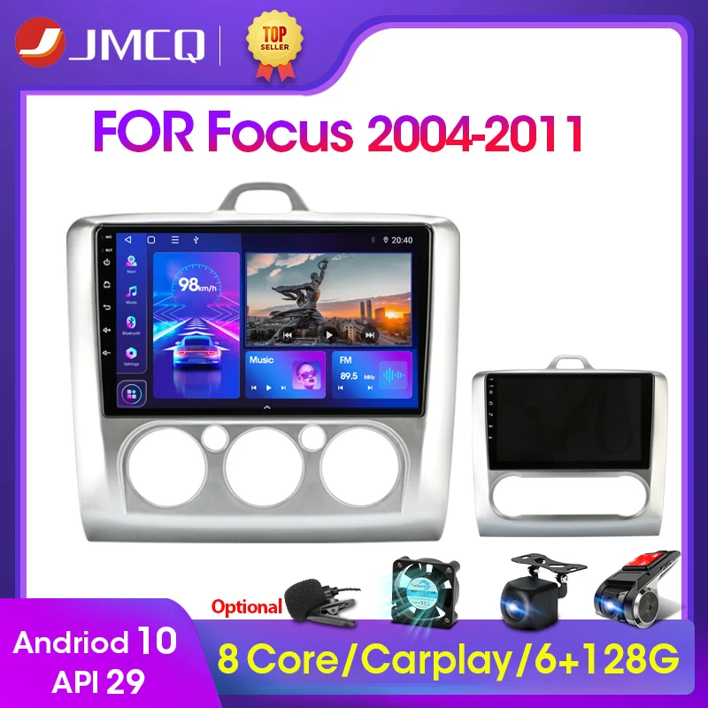 jmcq 9 2 din 4gwifi car radio for ford focus exi mt at 2004 2011 multimedia player android 10 gps navigation head unit 2din free global shipping