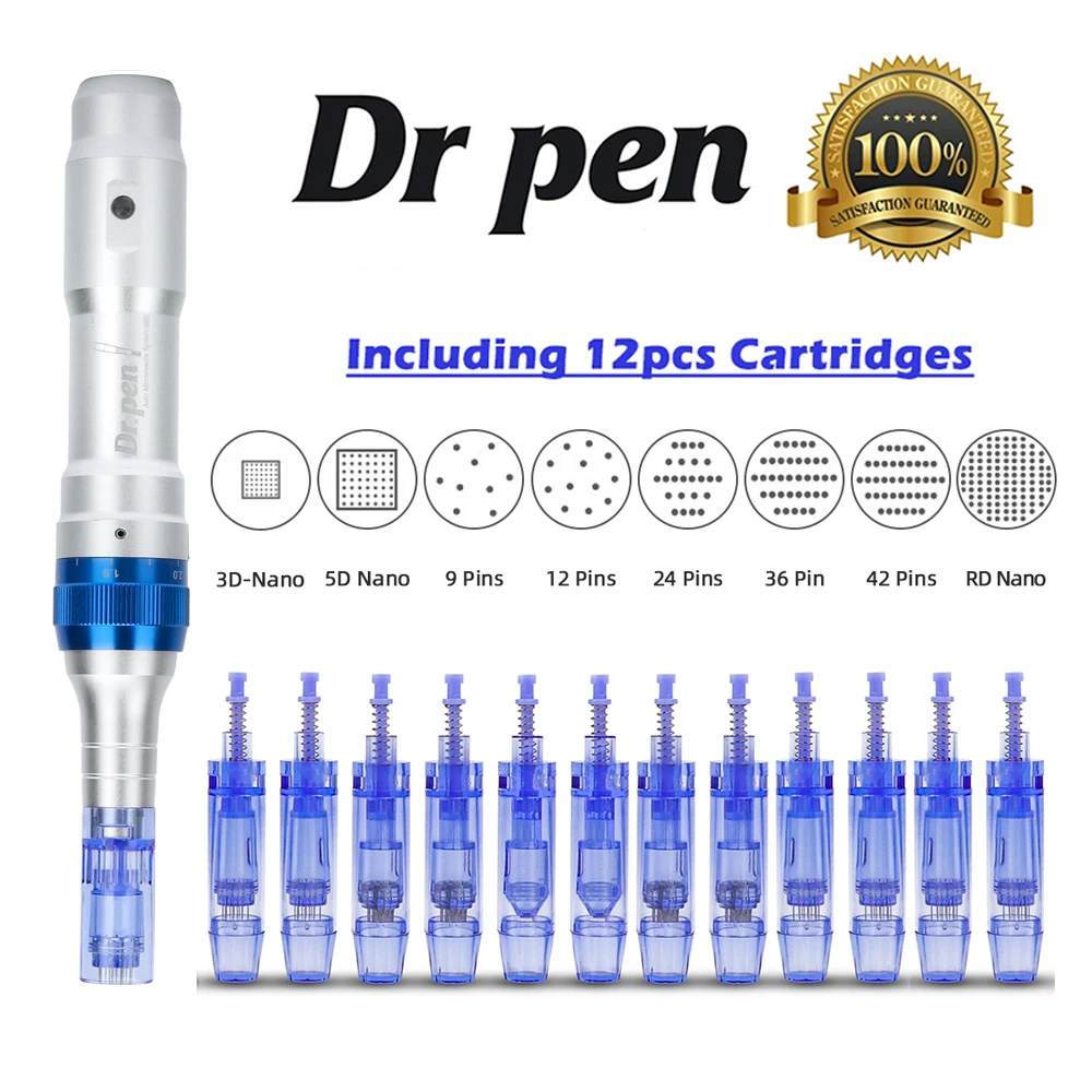 Ultima Dr Pen A6 Auto Micro Needle Derma Pen Beauty Skin Care Facial Scar Acne Wrinkle Removal MicroRolling with 12pcs Needles