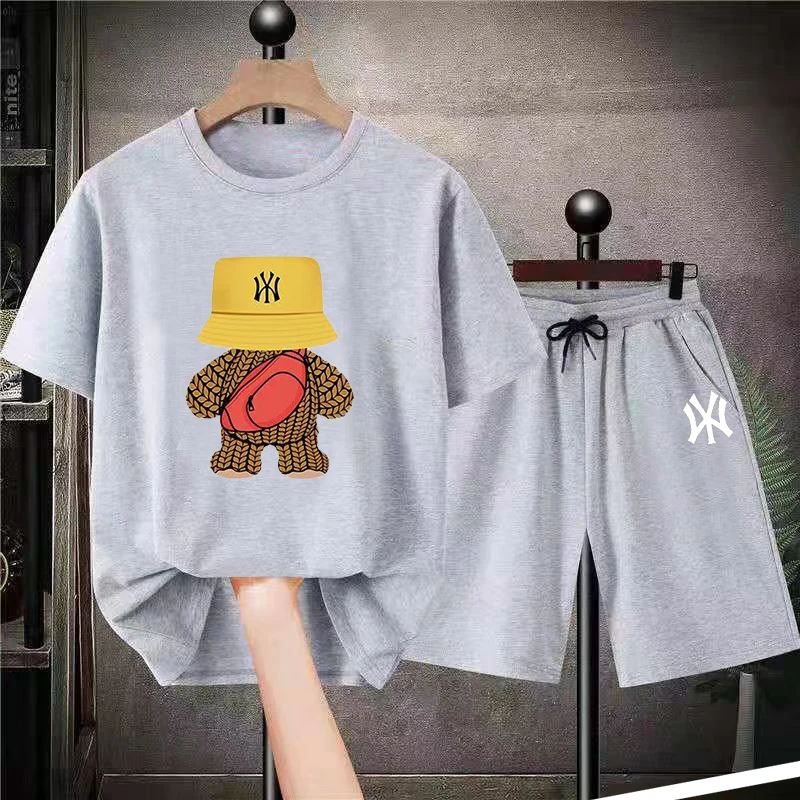 Bear Luxury Short Sets Cotton Mens Designer Clothes Oversized Women Comfy T-shirt Shorts Brand Outfit Fashion Hip Hop Streetwear