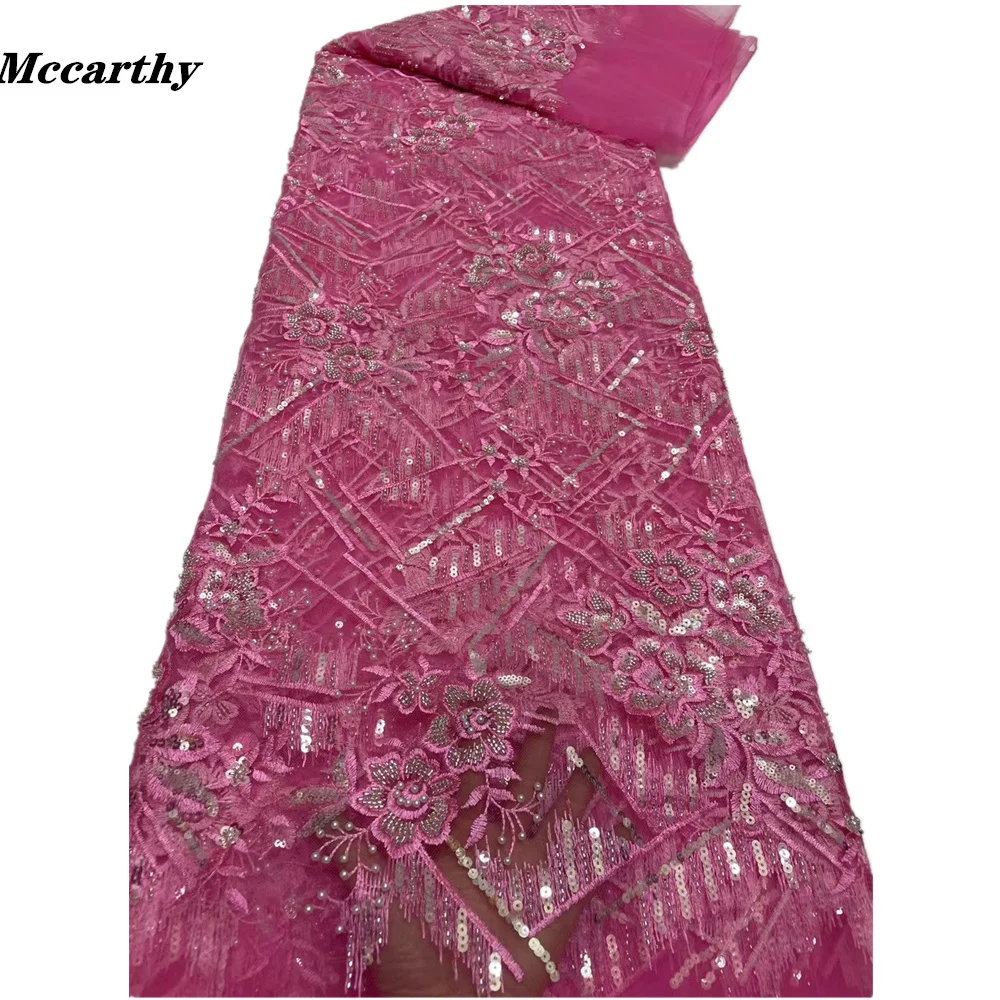 

Модная африканская Тюлевая кружевная ткань 2022, Высококачественная нигерийская французская Бриллиантовая Роскошная вышивка бусин для свад...