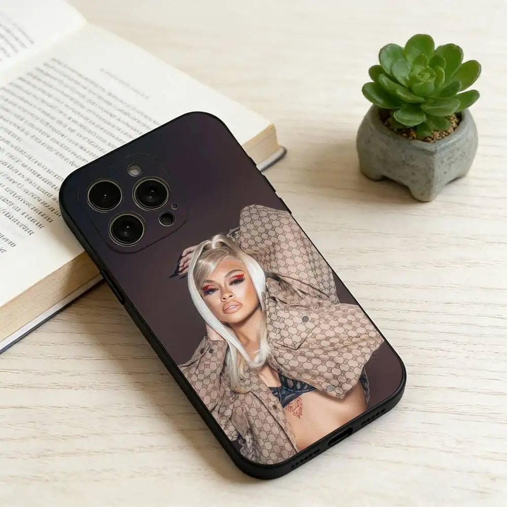 Чехол для телефона Latto Big M-Mama R-Rapper для iPhone 17, 16, 15, 14, 13, 12, 11 Plus, Pro Max, XS, мягкий силиконовый черный чехол, подарок. (art.: 3920dd321df89) - 3920dd321df89