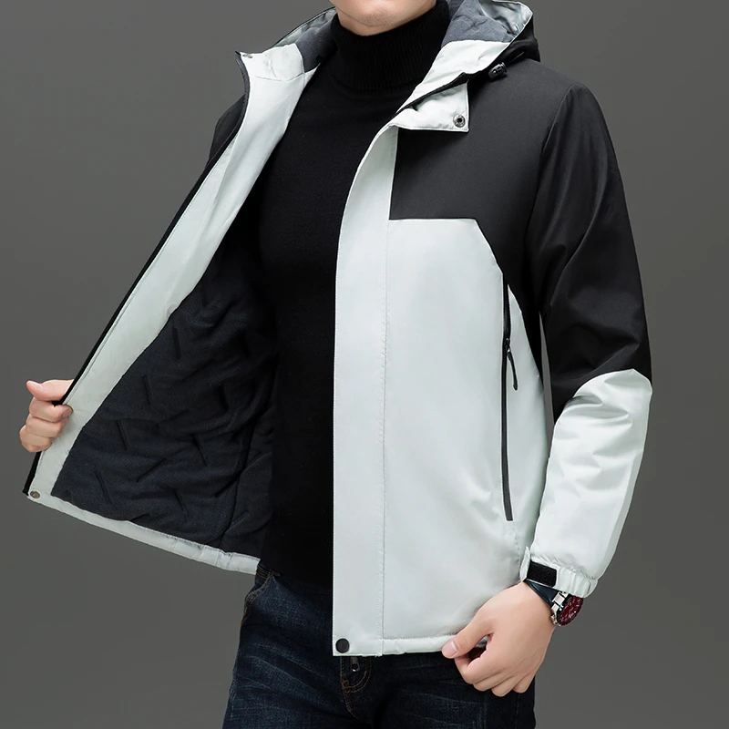 Romon осенне-зимняя новая куртка мужская уличная с утолщенным капюшоном на