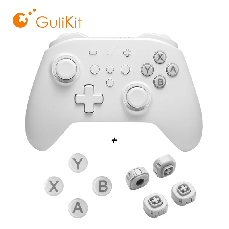 GuliKit KingKong 2 Pro New White Wireless Bluetooth Controller Joystick Gamepad for Nintendo Switch Windows Android macOS iOS