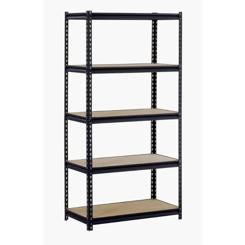 

Muscle Rack 48 in. W x 24 in. D x 72 in. H 5-Shelf Steel Shelving Unit; Black