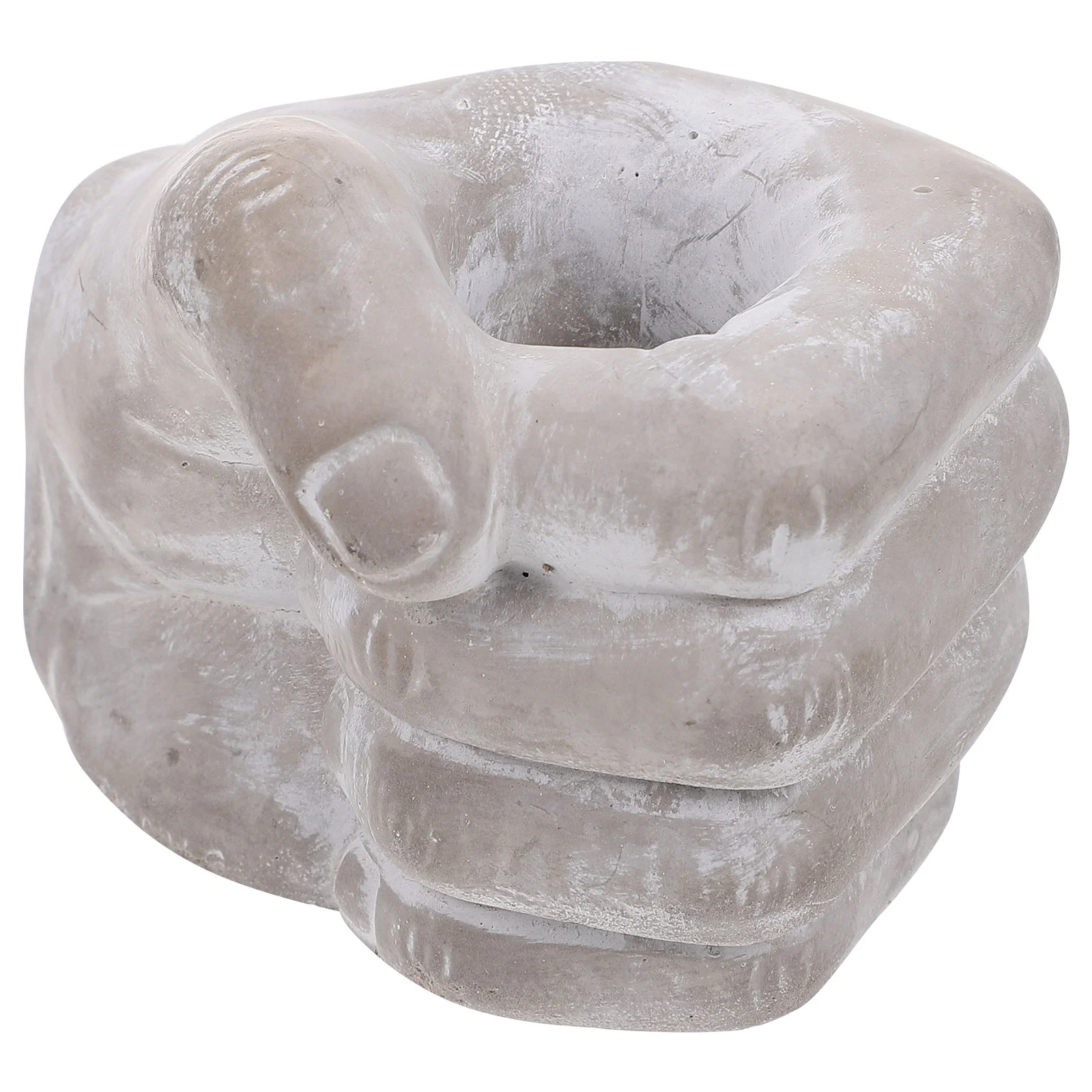 

Decorative Flower Pot Creative Fist-shaped Cement Succulent Plants Container