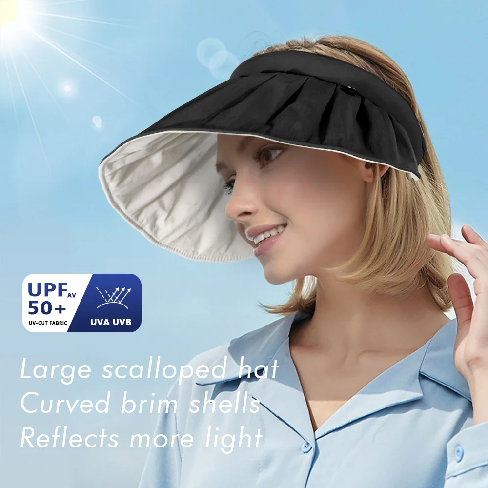 Summer Running Caps Sunshade Empty Top Badeball Cap Sun Protection Sports Cycling Beach Hiking Tennis Bonnet Hat Headwear Women