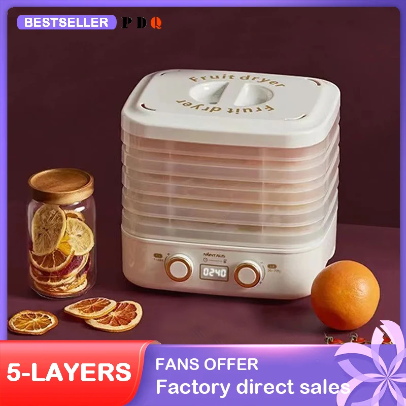 Intelligent Fruit Dryer 5 Layers Food Dehydrator Automatic Fruit Vegetable Meat Scented Tea Dehydrated Pet Snack Drying Machine