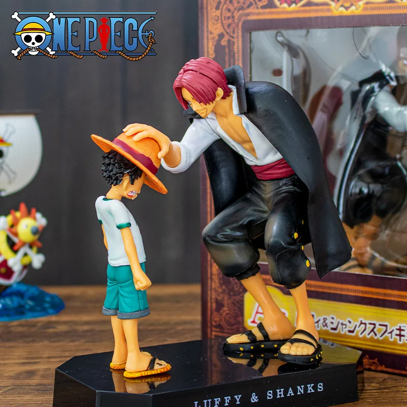 

One Piece Anime Monkey D Luffy Figurine Toys Doll One Piece Luffy Shunks PVC Action Figures Toy 180mm